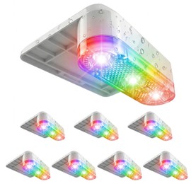 VOLISUN Solar Pool Lights for Above Ground Pools,9 RGB Color LED Pool Light,IP65 Waterproof,Built-in Rechargeable Solar Battery,Pool Lights Solar Powered for Pond,Yard Decor(8pack)