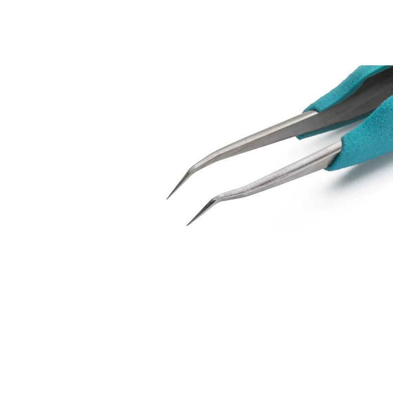 Weller Erem E5CSA Precision Tweezers, Curved 30°, relieved Fine Pointed