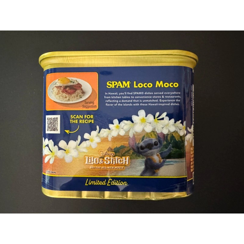 Spam Lilo and Stitch SPAM Hula Limited Edition From Hawaii