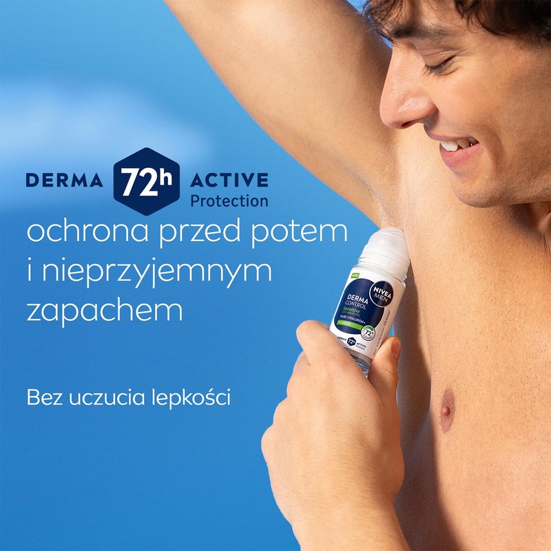 NIVEA MEN Derma Control Sensitive Herren Antitranspirant 72h Kugelschutz mit