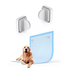 Pee Pad Holder for Dogs Potty Training Pad Magnetic Wall Holder for Leg-Lifting Dogs & Marking in The House Compatible with Any Size of Puppy Pee Pads (White)