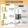 Yuyueda 4 Pcs Foldable Wall Hook,Folding Hooks Heavy Duty,Gold Coat