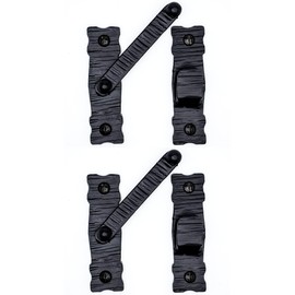 2 Pack 3.5 Inch Bar Flip Latch for Gates - Black - Decorative Metal Bar Flip Latch - Rustic Metal Bar Flip Latches for Gates, Cabinets, Barn Doors and Outdoor Enclosures - The Sinaloa Series