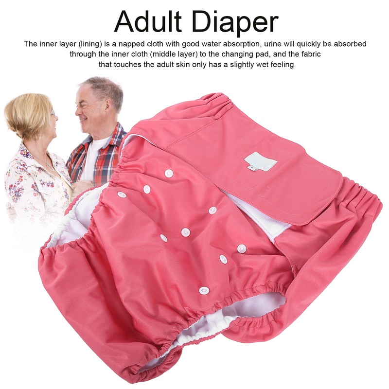 Adult Diaper Adjustable Washable Elderly Diaper Reusable Incontinence Nappy Pants705