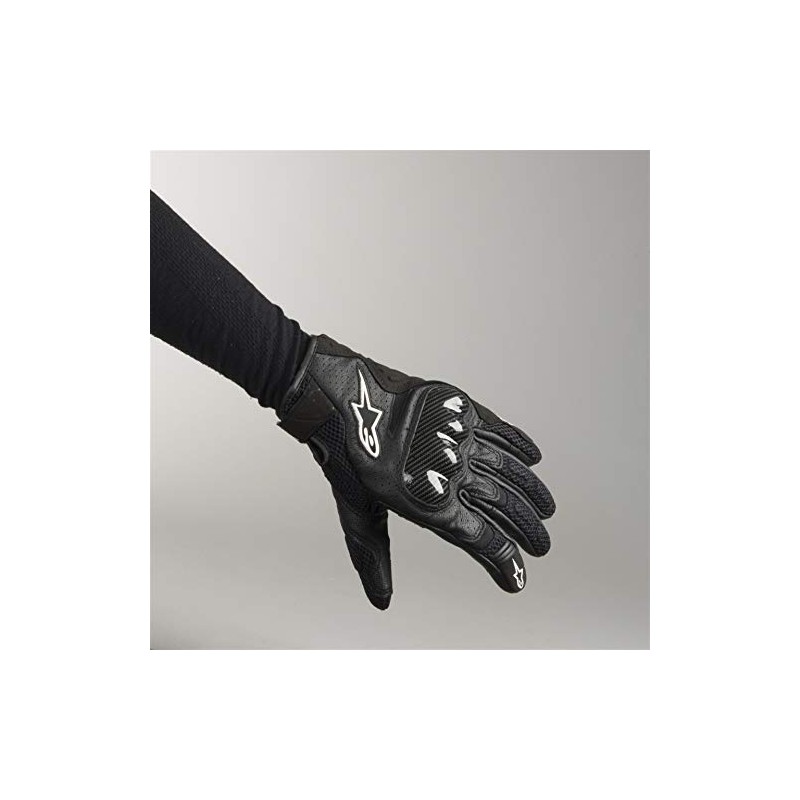 Black Sz L Alpinestars SMX-1 Air V2 Vented Leather Motorcycle