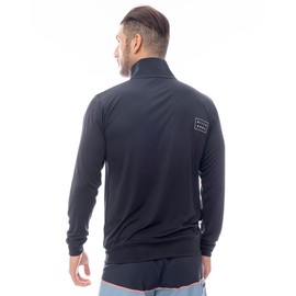 Billabong Rash Zip Thru, Men's Rash Guard, Black, L