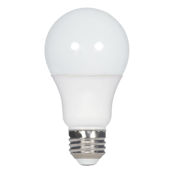Satco S28769 Medium Light Bulb in White Finish, 4.38 inches, Frosted