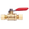 Litorange 1 Pack Lead-Free Brass Mini Ball Valve Shut Off