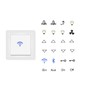 Switch Sticker Set with 24 Stickers Light Stickers and Fan