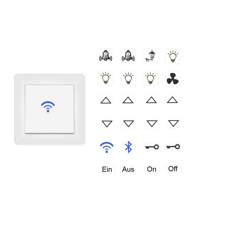 Switch Sticker Set with 24 Stickers Light Stickers and Fan