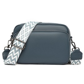 DKIIL NOIYB Crossbody Bags for Women, Genuine Leather Cross Body Bag Women with Adjustable Wide Strap Multiple Pockets Handbags & Shoulder Bags