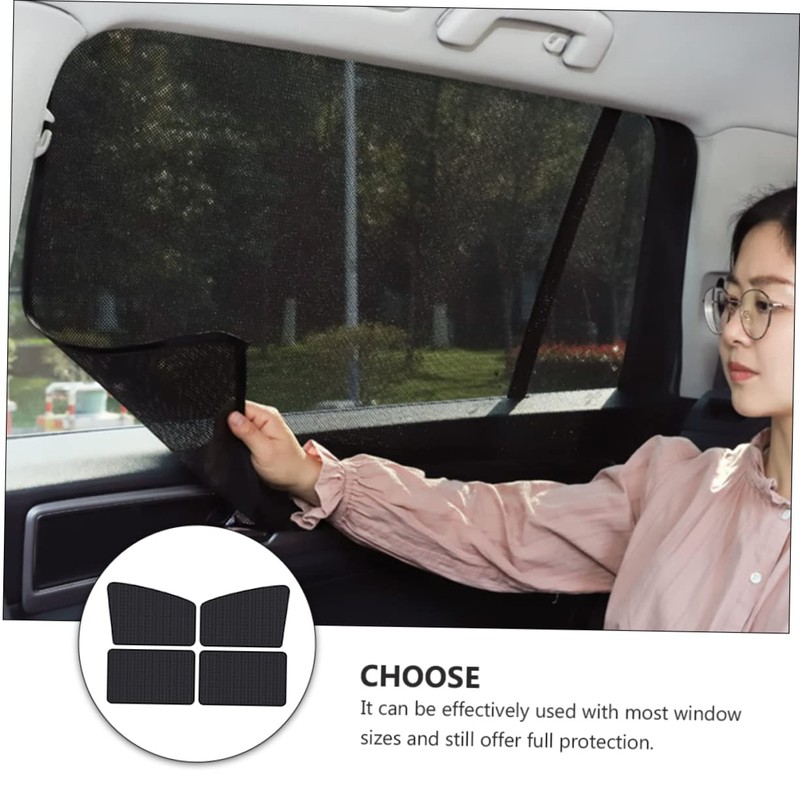 ULTECHNOVO 8pcs Car Window Sun Shade Protector Magnetic Mesh Windshield