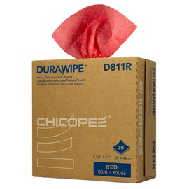 Durawipe 8.75" x 17" Red Heavy Duty Wipers - 420 Wipes/Pop-Up Box D811R