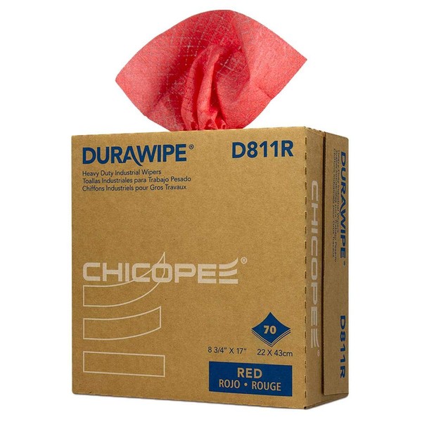 Durawipe 8.75" x 17" Red Heavy Duty Wipers - 420