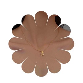 Inilbran Boho Pineapple Choker Necklace Vintage Pineapple Necklace Choker Gold Pineapple Pendant Necklace Tiny Pineapple Necklace Chain Jewellery for Women and Girls, Zinc, No Gemstone