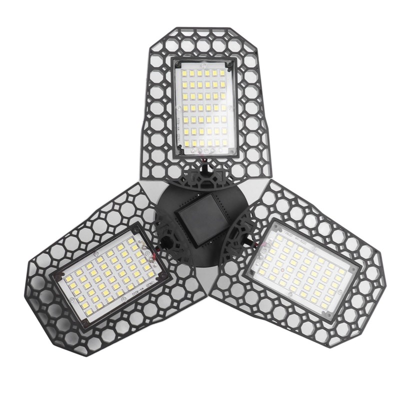 E27 LED Ceiling Lamp Mining Lamps 60W Three Leaves Folding