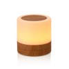Wooden Bedside Table Lamp LED Colorful Wood Grain Night Light