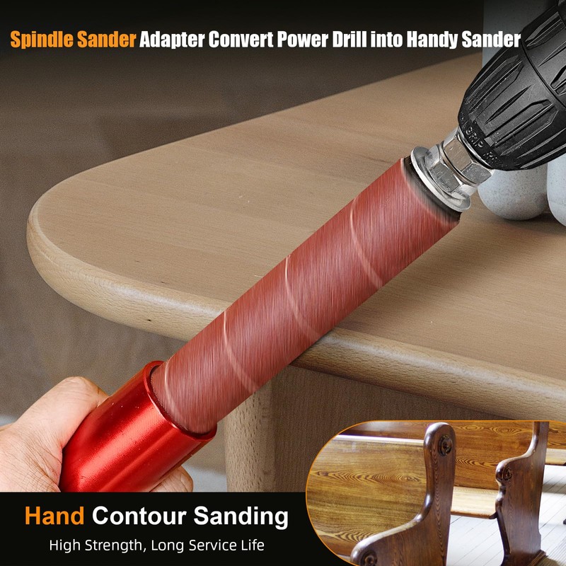 SI FANG Spindle Sander Adaptor Kit Drum Sander for Drill,
