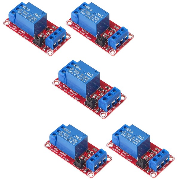Relay Module Set of 5 1 Channel DC 5V Relay