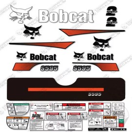 Aftermarket Fits Bobcat S595 Compact Track Loader Decal Kit Skid Steer (Curved Stripes)