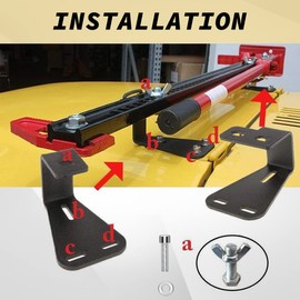 SKUNTUGUANG Black Jack Mounts tj, Hood Mounts Brackets Off Road Mounting Fit for Jeep Wrangler CJ 1944-1986/TJ 1997-2006/ YJ 1987-1995