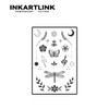 INKARTLINK Temporary Tattoos, 2 Sheets Medium Semi Permanent Tattoo Adult