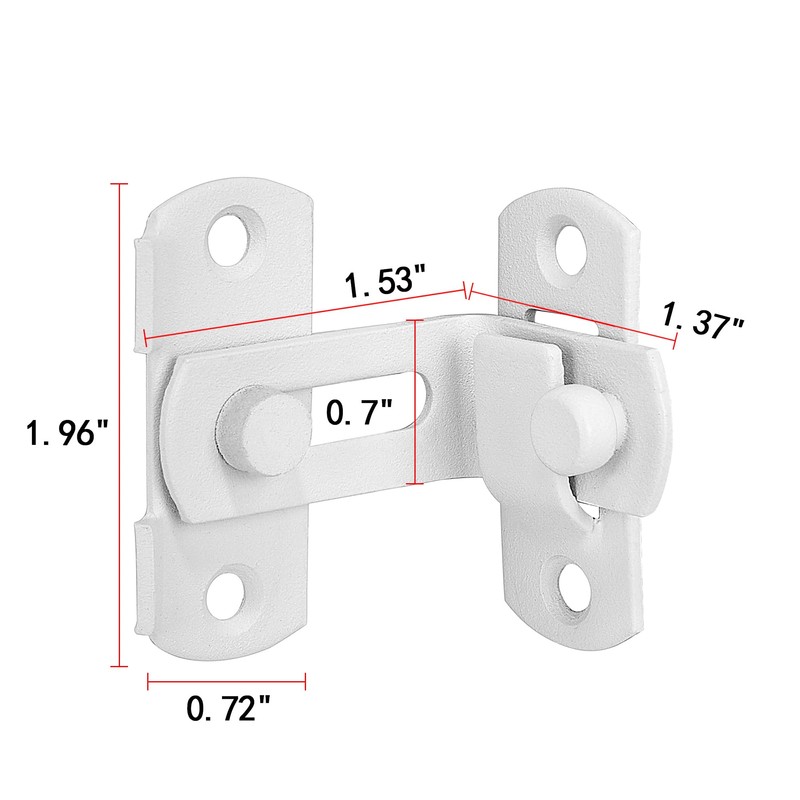 INIRET 2 Packs 90 Degree Matte White Flip Barn Door