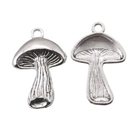 30pcs Antique Silver Plated Mushroom Charms Pendant DIY Bracelets Necklace Jewelry Making Craft Wholesale29mmx18mm (A065)