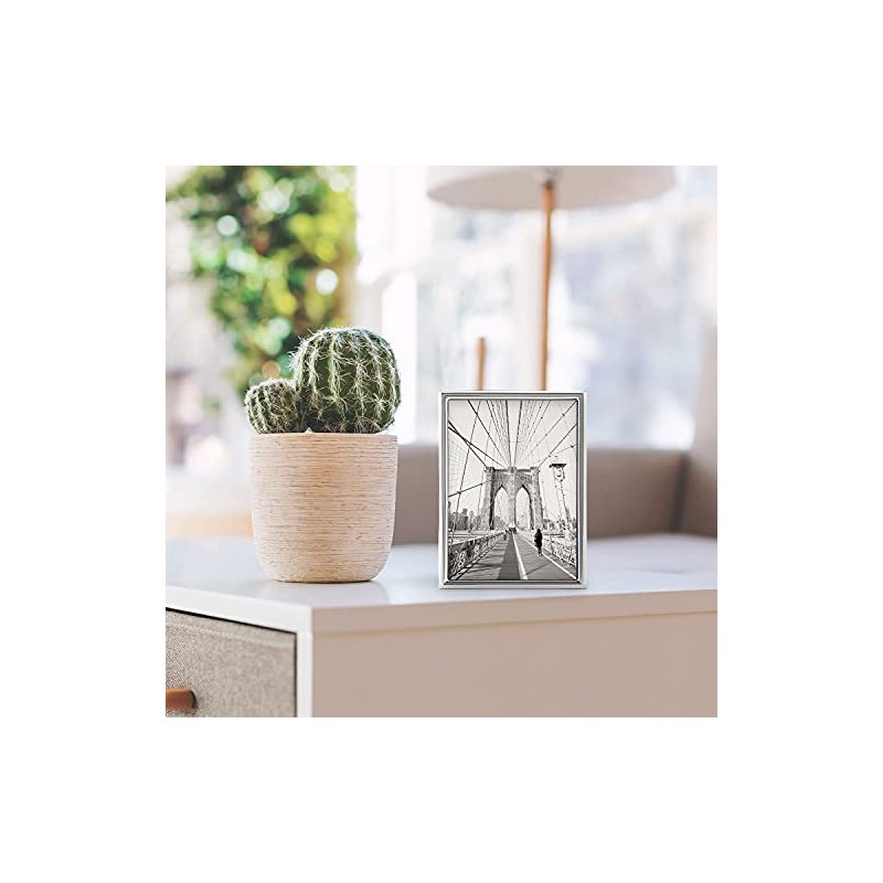 Siena TIZO 2x3 Thin Plain Silver Deco Picture Frame, Boutique