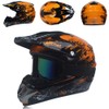 TRIPERSON Dirt Bike Off-Road Motocross ATV Motorcycle Helmet for Men