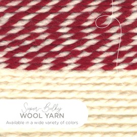 Lion Brand Yarn Wool-Ease Thick & Quick Yarn, Soft and Bulky Yarn for Knitting, Crocheting, and Crafting, 3 Pack, Red Beacon