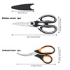 3-Pack Kitchen Scissors,Kitchen Meat Scissors and Sharp Seafood Scissors,Multi-Purpose Practical