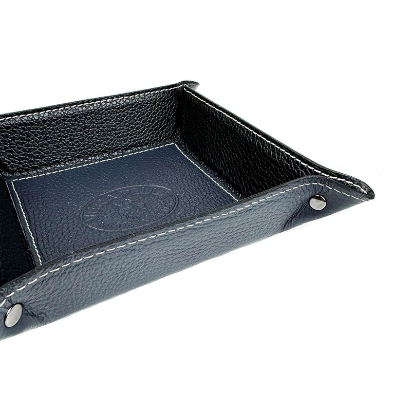 FrasiBags Leather Pocket Empty - Square Leather Tray Organiser -