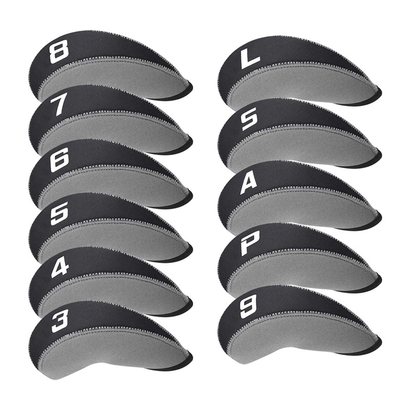 BIG TEETH Golf 11Pcs Iron Head Covers Neoprene Golf Club