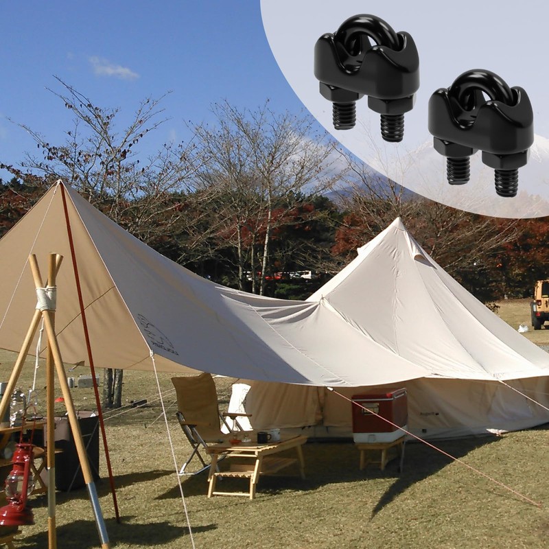 Antrader Stainless Steel Wire Rope Cable Clip Clamp,M5(3/16") Wire Cable