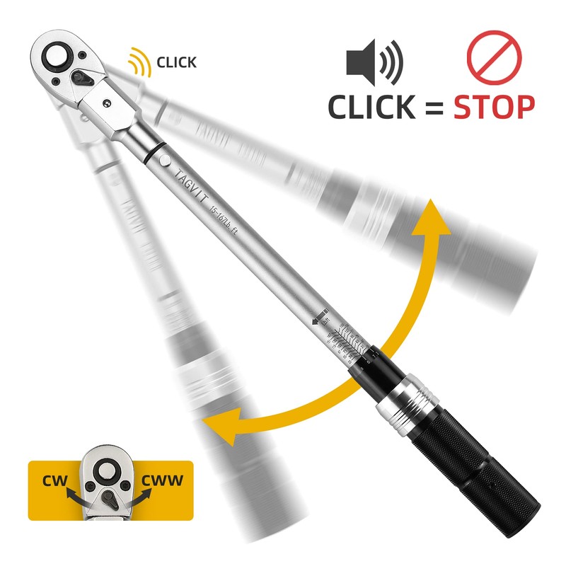 14mm x 18mm Open End Interchangeable Torque Wrench Set, Chrome