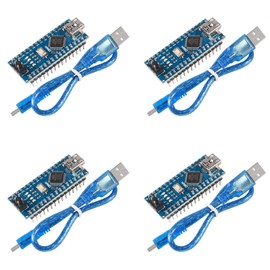 4PCS Dorhea for Nano V3.0 ATMEGA328P Module CH340C Chip 5V 16MHz Mini USB Micro-Controller Board with USB Cable