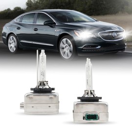 D3S Xenon HID Headlight Bulbs 6000K Cool White 35W Compatible with 2013-2017 Buick Enclave 2014-2019 Buick Lacrosse Regal, D3S C1 Replacement Bi-Xenon Lights Headlamps Projector Lights, Pack of 2