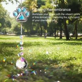 Dog Memorial Gifts for Loss of Dog, K9 Crystal Suncatcher Rainbow Maker Window Hanging Ornament for Pet Loss Sympathy Gift, Car Hanging Decoration, pet Christmas Ornament
