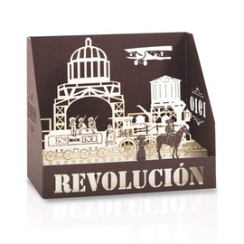 | PopUp Desplegable Decorativo de Cartulina Recortada a Laser | Tema Escena Revolución | Decoración Souvenir Recuerdo de México