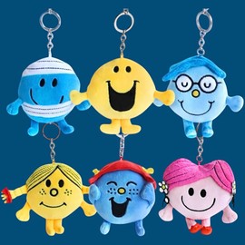 Mr. Man Little Miss Doll Keyring Goods Character Gift Mr. Happy Twist Calm Laughter Hug Bright Miss Bag Ring / 미스터맨 리틀미스 인형 키링 굿즈 캐릭터 선물 행복씨 꽈당 침착 웃음 포옹 밝아양 가방고리