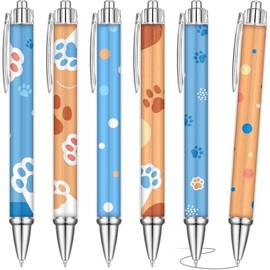 36 Pcs Blue Dog Pens Bulk Yellow Dogs Pen Party Favors Orange Paw Birthday Parties Decorations Cute Animals Paws Decor for Boy Birthday's Shower gathering Decoration