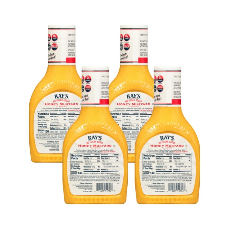 Sweet Baby Ray's No Sugar Added Honey Mustard (16 Fl