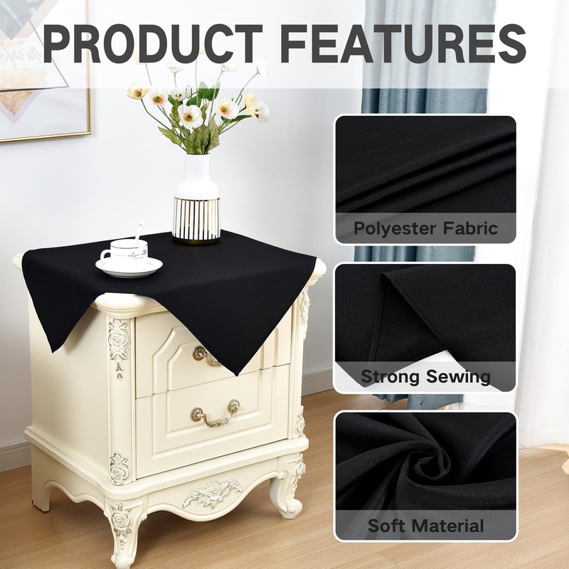 Nacuci Small Square Tablecloth 24x24 Inch Washable Polyester Side Table