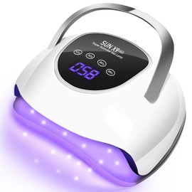 UV Nail Lamp 220W, UV Light for Gel Nails with 57pcs Lamp Beads, Professional LED Nail Lamp 4 Timers and Auto Sensor Nail Dryer for Home Salon
