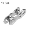 sourcing map 10pcs Bicycle Missing Link 10 Speed Reusable Steel