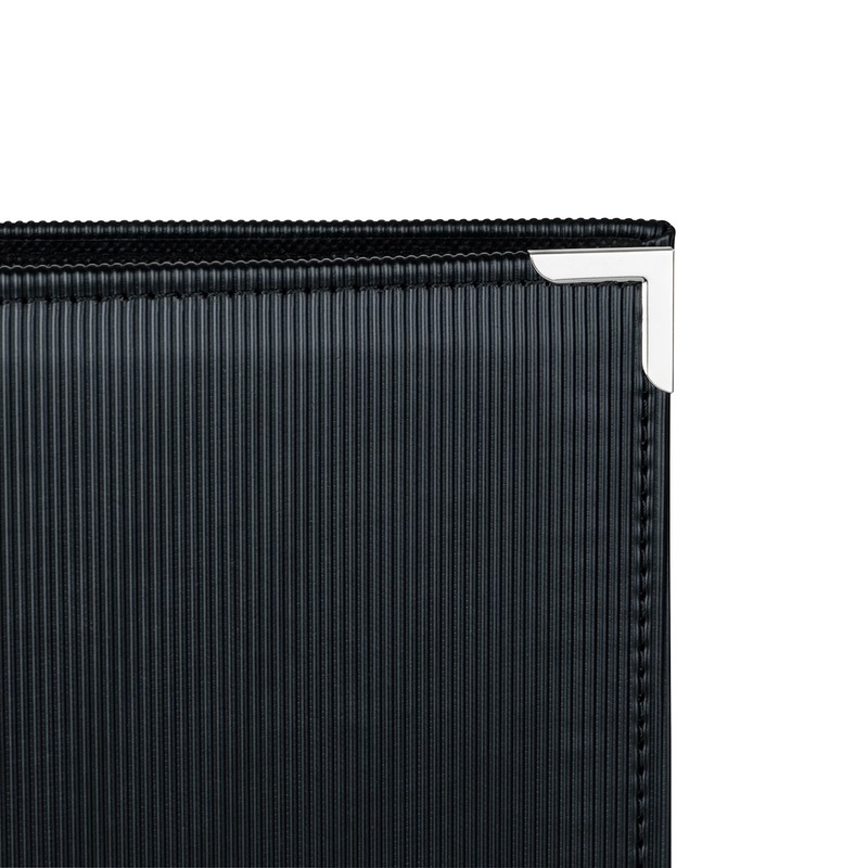 Kenro Black Textured Photo Album with Silver Corners for 200