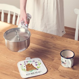Mr. & Mrs. Panda Set of 2 Pot Holders Bear Queen - Gift, Teddy Bear, Oven Glove, Oven Gloves, Teddy, Mother, Pot Coaster, Mama ist die