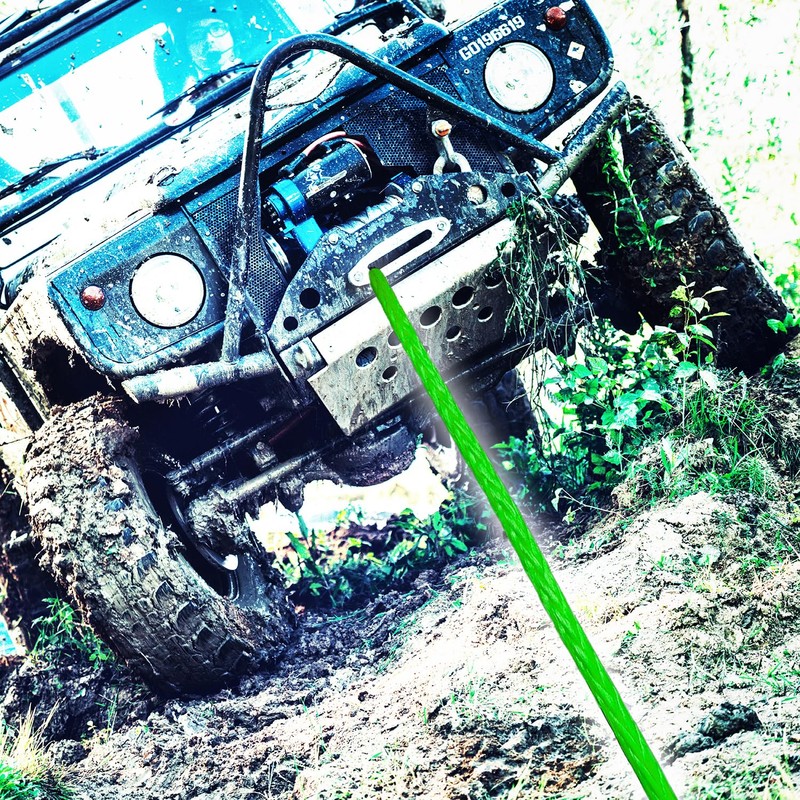 X MONSTER HMPE Synthetic Winch Rope 3/8" x 90' with