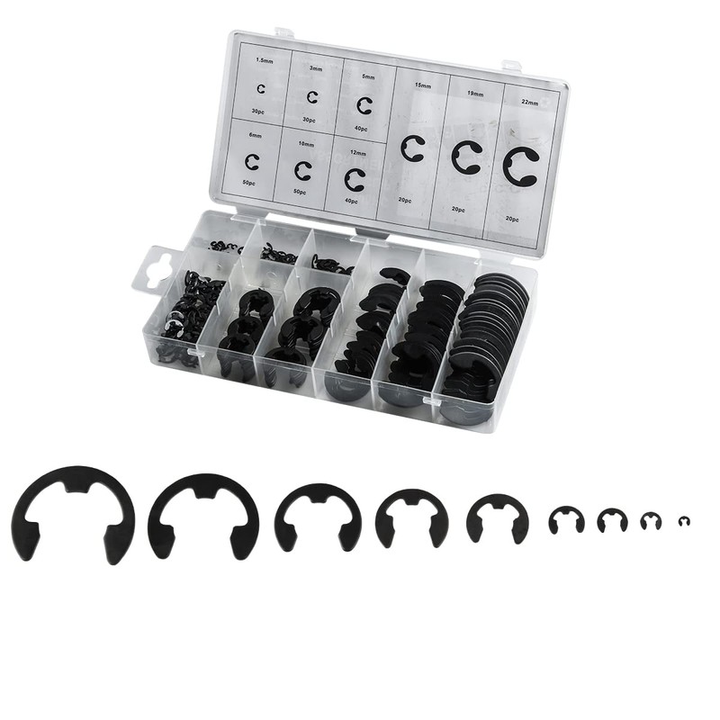 Bestgle Locking Ring E-Clip Locking Washers Snap Ring Set Searing